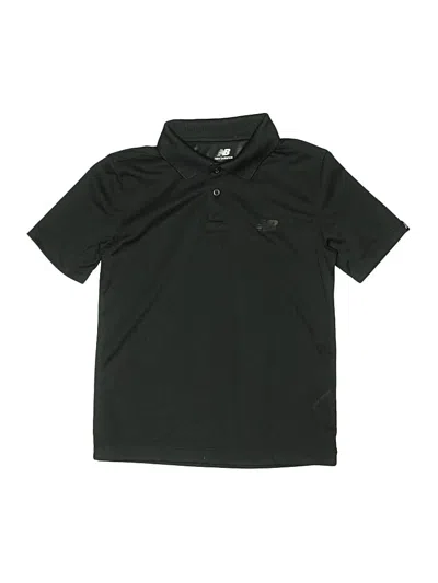 Pre-owned New Balance Kids' Short Sleeve Polo Shirt In Black