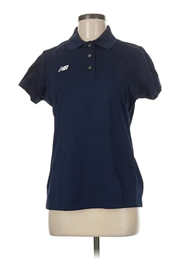 Pre-owned New Balance Short Sleeve Polo Shirt In Blue