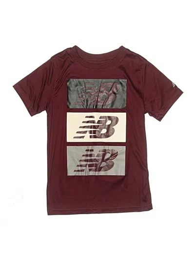 Pre-owned New Balance Kids' Short Sleeve Top Burgundy Tops