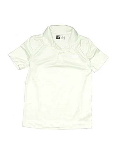 Pre-owned New Balance Kids' Short Sleeve Top Green Collared Neckline Tops
