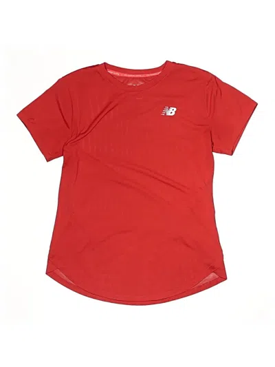 Pre-owned New Balance Kids' Short Sleeve Top Red Tops