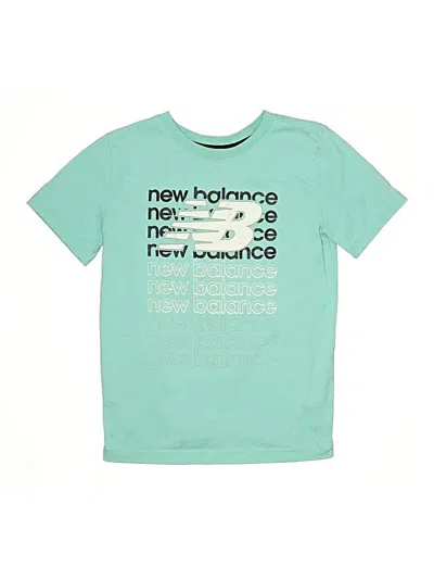Pre-owned New Balance Kids' Short Sleeve T-shirt In Blue