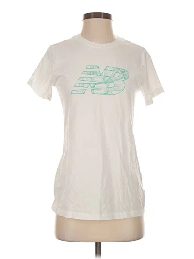 Pre-owned New Balance Short Sleeve T-shirt In Ivory