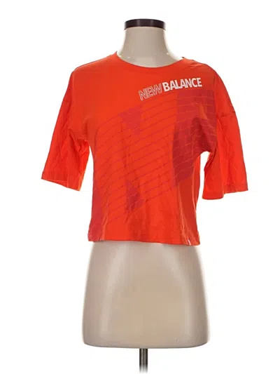 Pre-owned New Balance Short Sleeve T-shirt In Orange