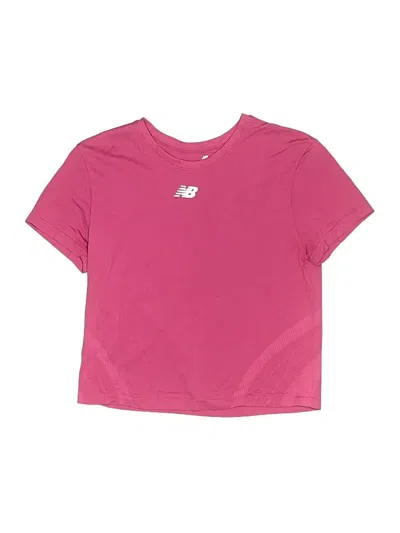 Pre-owned New Balance Kids' Short Sleeve T-shirt In Pink