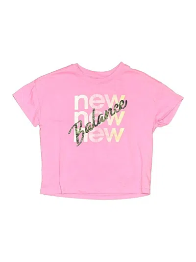 Pre-owned New Balance Kids' Short Sleeve T-shirt In Pink