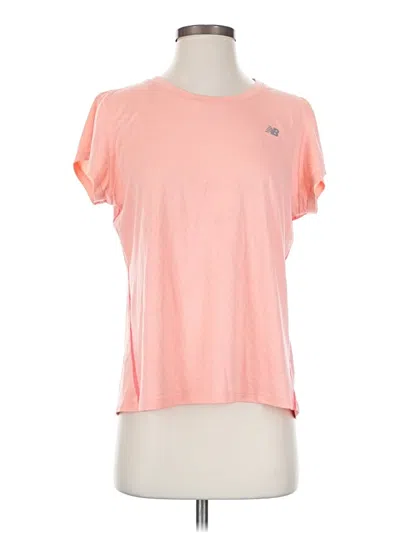 Pre-owned New Balance Short Sleeve T-shirt In Pink