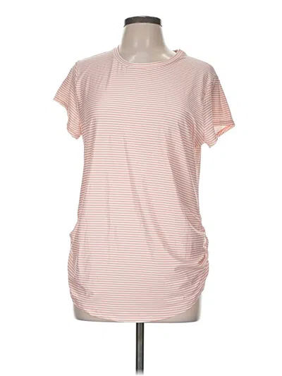 Pre-owned New Balance Short Sleeve T-shirt In Pink