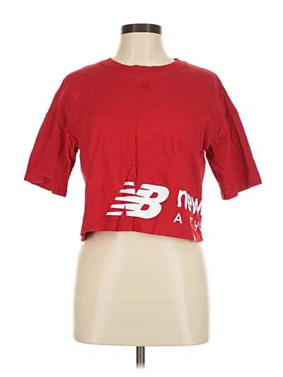 Pre-owned New Balance Short Sleeve T-shirt In Red