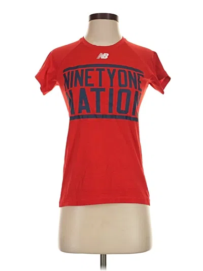 Pre-owned New Balance Short Sleeve T-shirt In Red