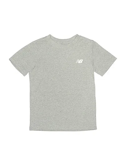 Pre-owned New Balance Kids' Short Sleeve T-shirt In Silver