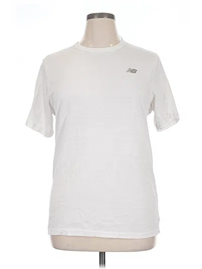 Pre-owned New Balance Short Sleeve T-shirt In White