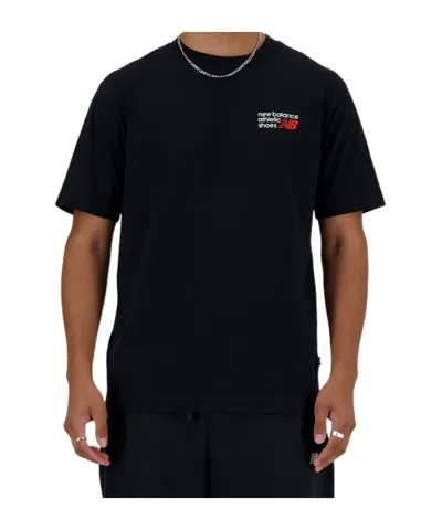 New Balance T-shirt Athletics Premium Logo Balck In Black