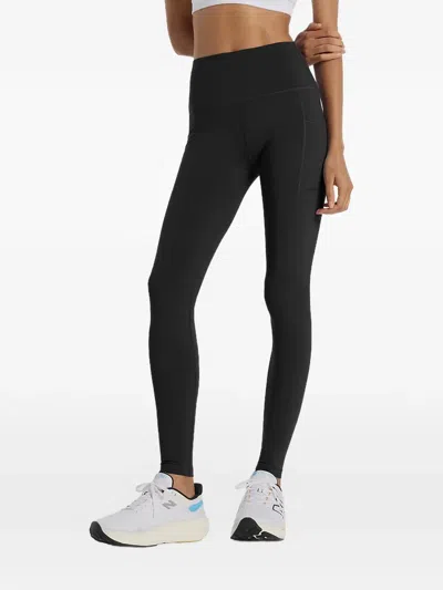 New Balance Side-pocket High-rise Leggings In Black