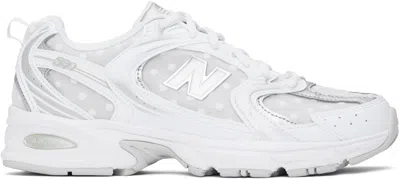 New Balance Silver & White 530 Sneakers