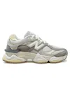 New Balance Round Toe Panelled Sneakers With Rubber Sole In Gray