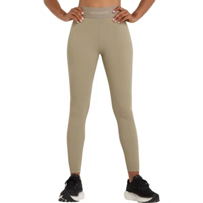 New Balance Sleek Hr Sport Performance Leggings In Brown