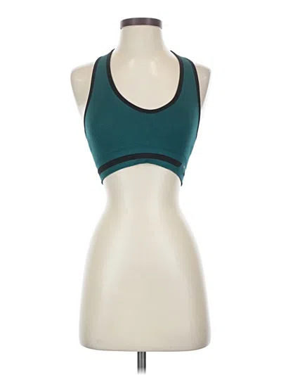 Pre-owned New Balance Sleeveless Top Teal Halter Neckline Tops In Blue