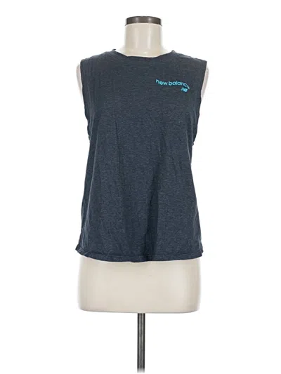 Pre-owned New Balance Sleeveless T-shirt In Blue