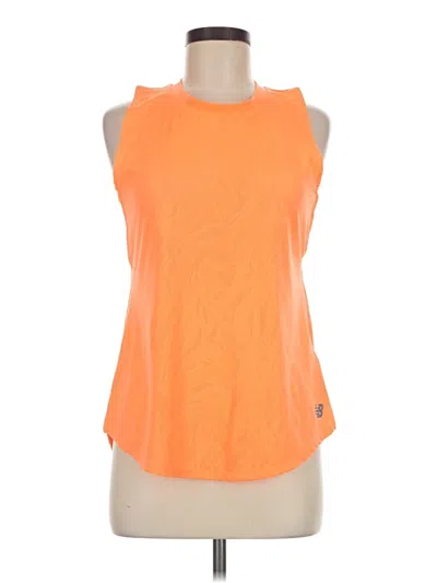 Pre-owned New Balance Sleeveless T-shirt In Orange