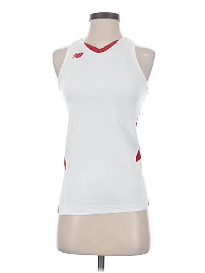 Pre-owned New Balance Sleeveless T-shirt In White