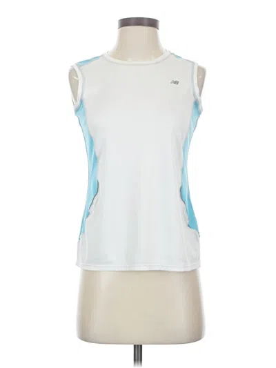 Pre-owned New Balance Sleeveless T-shirt In White