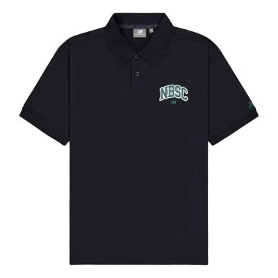 New Balance Small Nbsc Polo Shirt 'black' In Blue
