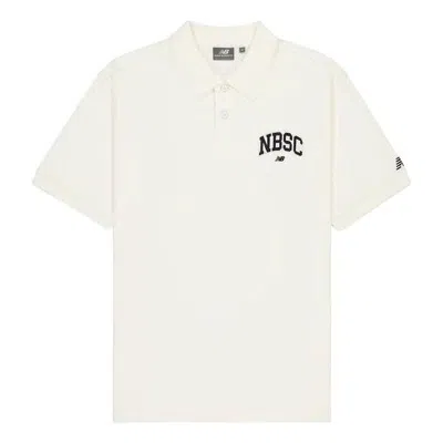 New Balance Small Nbsc Polo Shirt 'ivory' In Neutral