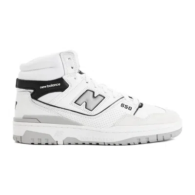 New Balance 650 High-top Sneakers In White With Black And Angora
