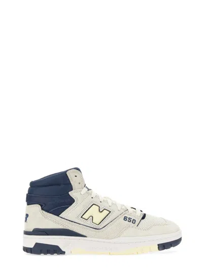 New Balance Multicolor High-top Leather And Suede Sneakers In Blue