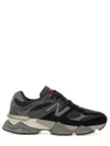New Balance 9060 Leather And Suede-trimmed Mesh Sneakers In Black