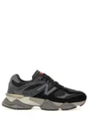 New Balance 9060 Leather And Suede-trimmed Mesh Sneakers In Black