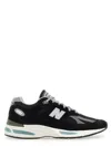 New Balance 991v2 Sneakers With Mesh Panels And Reflective Accents In Black