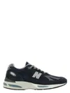 New Balance 991v2 Sneakers With Mesh Panels And Reflective Accents In Black