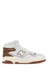 New Balance Leather High-top Sneakers With Perforated Silhouette