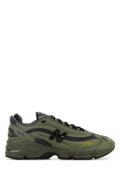 New Balance Multicolor Rubber And Mesh 1000 Sneakers In Green