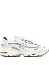 New Balance Grey Low Top Sneakers With Logo Patch On Side And Tongue And Perforated Panels