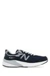 New Balance Printed Suede Mesh Sneakers With Cushioned Sole In Blue