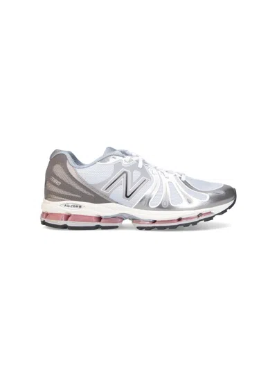 New Balance Mens Dark Silver Metallic Gra Abzorb 1890 Mesh Trainers In Gray