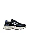 New Balance Suede And Mesh 9060 Sneaker Design In Black