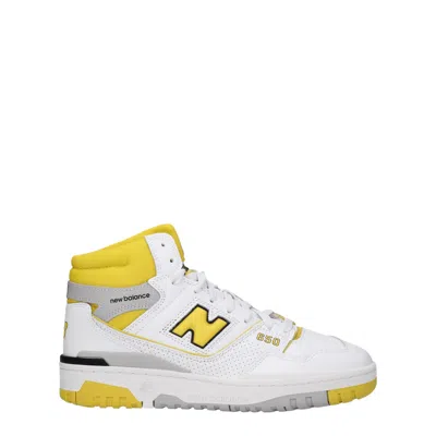 NEW BALANCE NEW BALANCE SNEAKERS 650 UOMO PELLE BIANCO/GIALLO