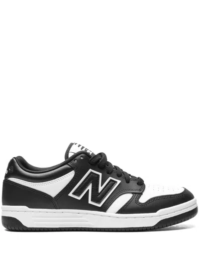 New Balance White & Black 480 Sneakers In White/black