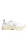 New Balance Low Top Sneakers With Mesh Panels And Suede Accents In White