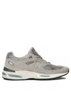 New Balance 991 V2 Mesh And Suede Low-top Sneakers In Grey