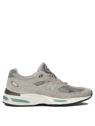 New Balance 991v2 Suede And Mesh Trainers In Grey