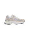 New Balance 9060 Brown Sneaker With Side Logo And Chunky Sole In Suede Unisex In Beige