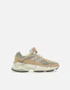 New Balance '9060' Brown Sneaker With Side Logo And Chunky Sole In Beige/grey/white