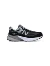 New Balance Black Low Top Sneakers With Logo Detail In Suede And Tech Fabric Woman In Black
