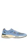New Balance Low Top Sneakers With Mesh Panels And Suede Overlays In Blue