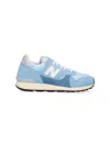 New Balance Low Top Sneakers With Rubber Sole And Suede Overlays In Blue